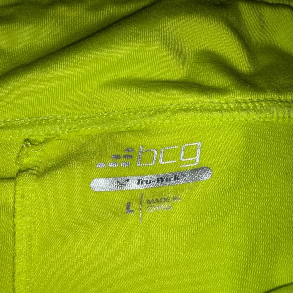 BCG Lime Green Athletic Skort Tennis Golf Workout Skirt Built-In Shorts - Picture 7 of 7